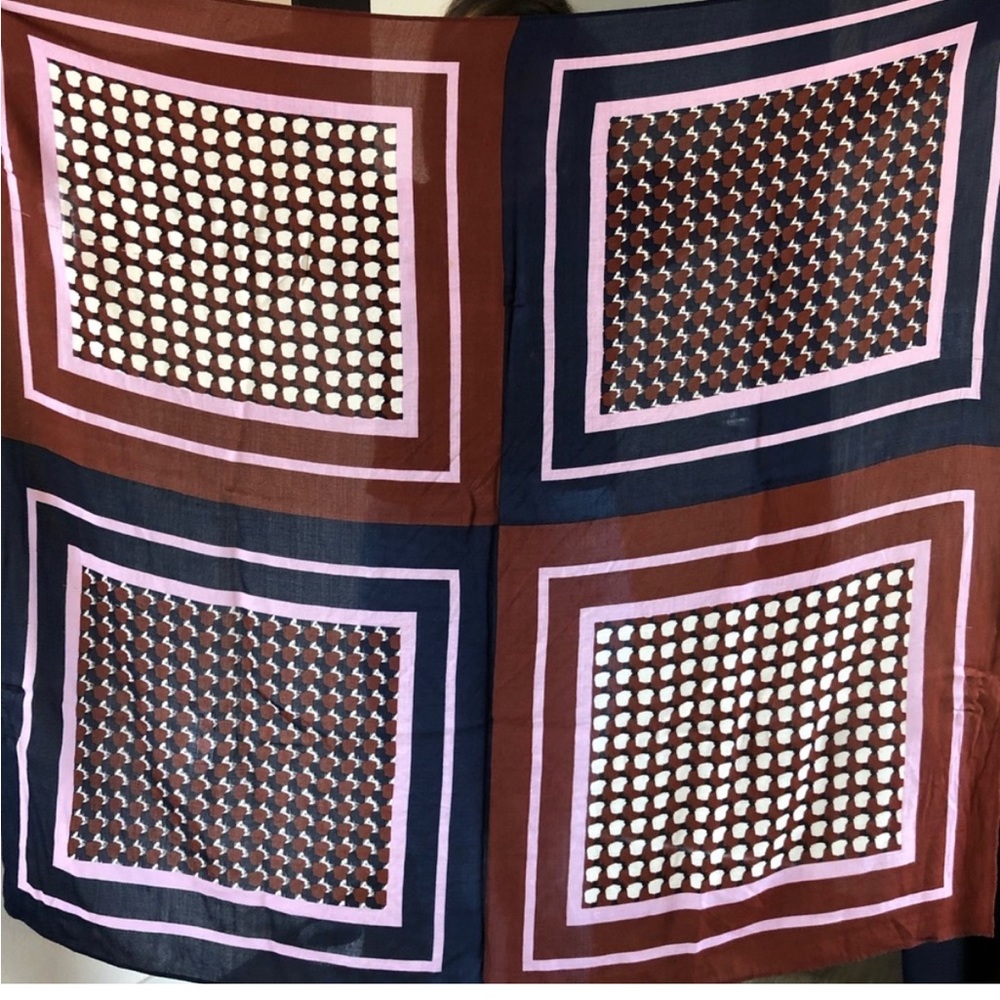 JCrew Burgundy Pattern Scarf